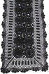 KEPSWET Cotton Handmade Crochet Lace Table Runner Black Rectangle Coffee Table Dresser Decor (14x48 inch)...