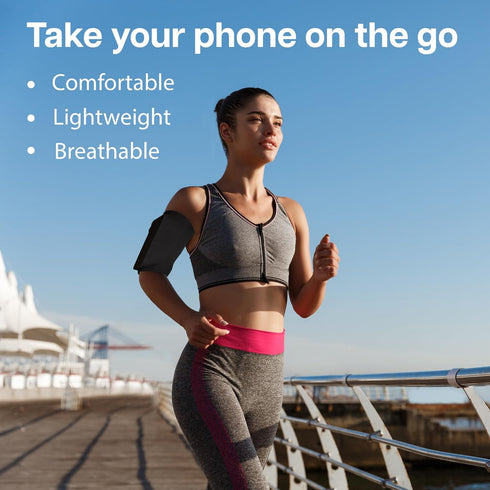 MMOBIEL Phone Holder for Running Stretchable Phone Armband 12 to 15 inch Arm Circumference - Sports Armband Arm Phone Holder for Running, Cycling ...