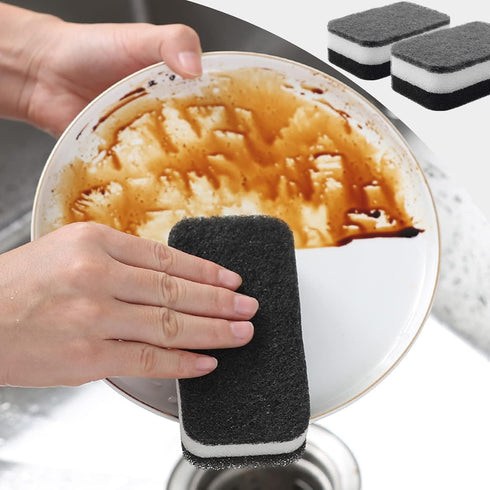 Kitchen Dishwashing Sponge Individually Wrapped Sponges, Bulk Non Scratch Scouring Pad Odor-Free Dish Sponges for Washing Dishes Wipes for Househo...
