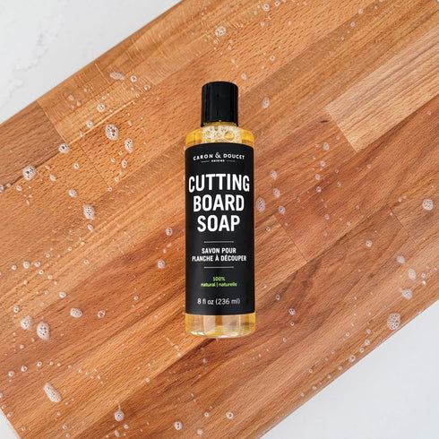 CARON & DOUCET - Cutting Board & Butcher Block Cleaning Soap | 100% Plant-Based Soap | All-Natural Lightly Scented Rosemary & Lemongrass Essential...