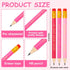 Whaline 60Pcs Inspirational Golf Pencil with Erasers Gradient Pink Presharpened Short Writing Pencils 3 Colors Motivational Sayings Half Pencils f...