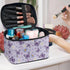Purple Butterfly Makeup Bag Floral Cosmetic Bags for Women Cute Aesthetic Toiletry Bag Skincare Organizer Travel Case Portable Makeup Organizer fo...