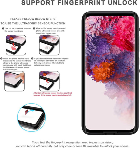 Lanhiem Samsung Galaxy S20+ Plus Case, IP68 Waterproof Dustproof Shockproof Case with Built-in Screen Protector, Heavy Duty Full Body Protective C...