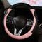Stylish Cute Cat Steering Wheel Cover for Women Girl,Leather Auto Car Steering Wheel Cover Universal Fit 15 Inch Car Interior Accessories (Black&P...
