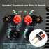 4Pcs Banana Jack Plugs Brass Long Threaded Binding Post Speaker Connectors Terminal 2 Way Dual 4mm Banana Plug Female Sockets for Speakers or Ampl...