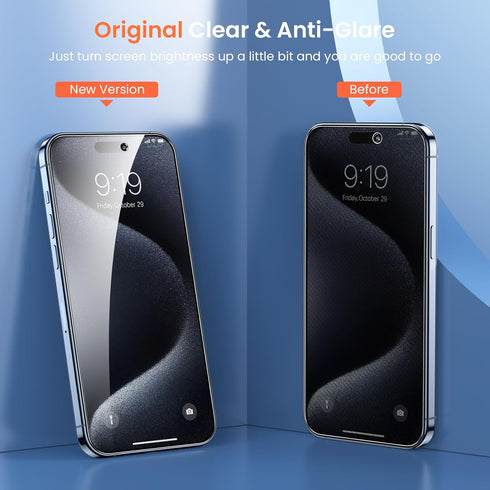 Fotbor Privacy Screen Protector & Camera Lens Protector for iPhone 15 Pro Max - Anti Spy Tempered Glass Kit with Easy Installation for 6.7 Inch Sc...