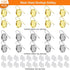 120Pcs 12mm Blank Bezel Earrings Setting,Earrings Wire Hooks Stud Earring Kit includes 20Pcs Cabochon Setting Bezel Blank 100Pcs Rubber Earring Ba...