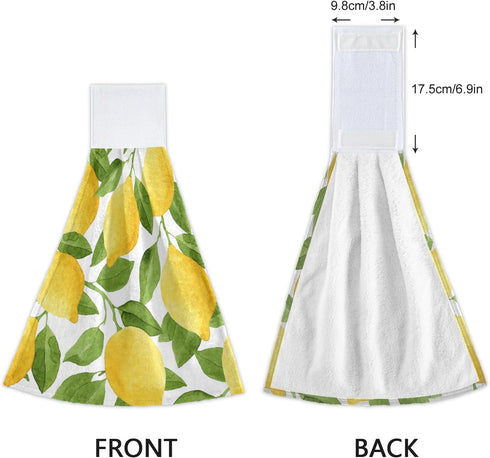 Boccsty Lemon Hanging Kitchen Towels 2 Pieces Summer Lime Tree Branch Dish Cloth Tie Towels Hand Towel Tea Bar Towels for Bathroom Farmhouse House...
