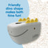 Dr. Brown’s CleanUp Dino-Soft Baby Bath Spout Cover, Soft and Safe on Tub Faucet, Toddler Bathtub Safety for Kids, BPA Free, Certified Plastic Neu...