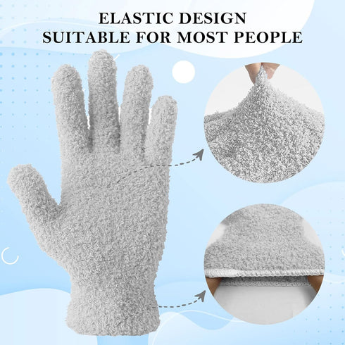 Evridwear Microfiber Gloves for Plant Dusting,Resuable Leaf Cleaning Glove for Houseplants,Blinds,Furniture and Small Objects...