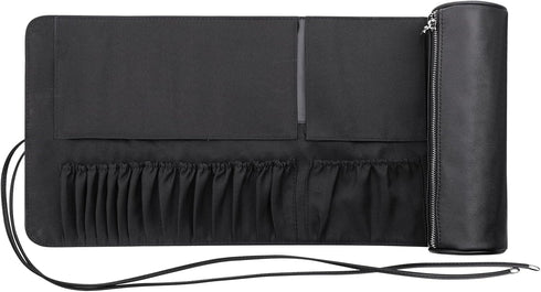 MSQ Makeup Brush Bag Travel Makeup Brush Case Makeup Brush Holder Organizer Cosmetic Bag Portable Roll Up Brush Storage Bag for Makeup Brushes and...