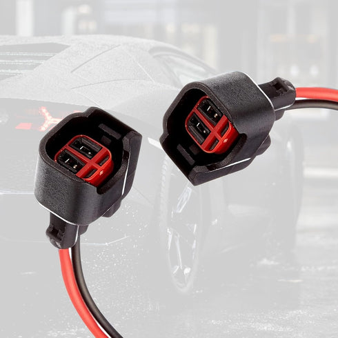 2 PCS Car Fuel Injector Connector, EV6 EV14 Low-frequency Leaded Multi-Functional Wire Pigtail Connector, Replacement Modification Accessories, Co...