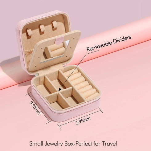 Small Jewelry Box for Girls, Travel Initial Jewelry Box for Girls | Small Jewelry Organizer Box | Travel Jewelry Case Jewelry Box Organizer | Mini...