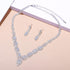 Yolev Bridal Wedding Jewelry Sets Bride Rhinestone Necklace Earrings Set Prom Jewelry Set Party Jewelry Set for Women...