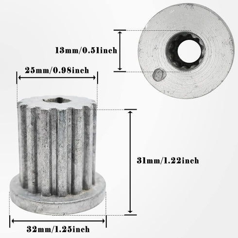 1pcs Pulsator Repair Core 15 Teeth Pulsator Core Gear Sleeve Connector For LG Washing Machines(Inner 11 Teeth,Outer 15 Teeth)...