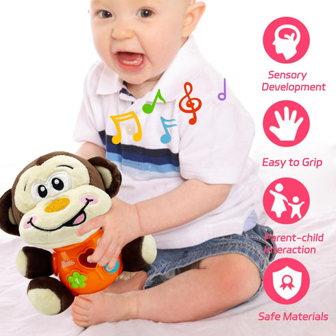 Baby Unicorn Musical Toys, Infant Light Music Set, Christmas Birthday Gifts 6 12 18 Month, Stocking Stuffer Shower Basket 1 2 Year Toddler Boy (Mo...