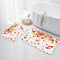 Autumn Falling Maple Leaves Bathroom Rugs and Mats Sets 2 Piece, Orange Fall Bathroom Rugs Non Slip, Farmhouse Absorbent Microfiber Memory Foam Ba...