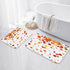 Autumn Falling Maple Leaves Bathroom Rugs and Mats Sets 2 Piece, Orange Fall Bathroom Rugs Non Slip, Farmhouse Absorbent Microfiber Memory Foam Ba...