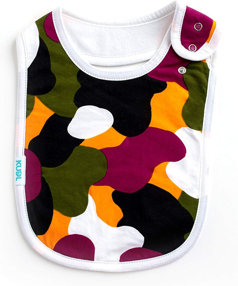 Baby Bib Large Toddler Burpy Absorbent Feeding Reflux Drool Teething Snap Button (Veggies)...