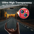 AGVEE 3+3 for iPhone 14 6.1" / 14 Plus 6.7" Camera Lens Protector, Brushed Metal Ring 9H Tempered HD Glass Camera Protector Cover Film, Brushed-Re...