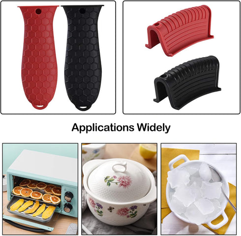 3 Pack Silicone Hot Handle Holders Cover, Assist Pan Handle Sleeve Pot,Non-Slip Pot Holder Sleeve,Frying Pan Casserole Oven Tray Baking Sheets Cas...