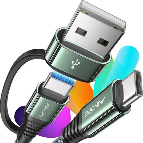 AINOPE USB C to USB C Cable 0.9FT, Car Carplay Cable for iPhone 15 USB A to USB C Cable for iPhone 15 Pro 60W Fast Charge USB C Cable for MacBook ...