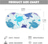 Sea Turtle Ocean Bubble Marine Turtles Muslin Burp Cloths for Baby 2 Pack 100% Cotton Baby Washcloths Bibs for Boy Girl...