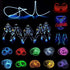 JIGUOOR EL Wire Battery Pack 16.4ft / 5m Bright Neon Light Strip 360° Illumination Neon Tube Rope Lights for DIY, Festival, Party Decoration, Pub,...