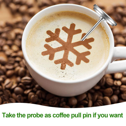 Frienda 3 Pcs Instant Read 1 Inch Dial Thermometer Pocket Food Thermometer with 3 Pcs Calibration Sleeves for Coffee Drinks Chocolate Milk Foam...