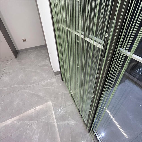 Decorative Door String Curtain Wall Panel Fringe Window Room Divider Blind for Wedding Coffee House Restaurant Parts Crystal Tassel Screen Home De...