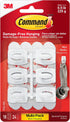 Command Damage Free Hanging Light Clips with Adhesive Strips, No Tools Mini Wall Hooks for Hanging Decorations in Living Spaces, 18 White Wall Hoo...