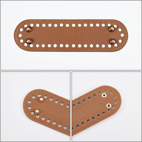 PH PandaHall 4 Colors 7.1x1.9" Bag Bottom Shaper Round Crochet Bag Bottom Leather Bag Shaper Pad for Bags Cushion Base with Holes Bag Shoulder Bag...