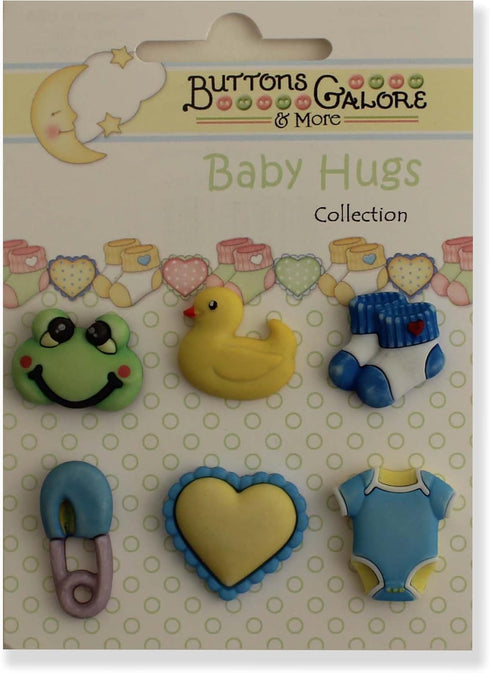 Buttons Galore Baby Hugs 3D Buttons-Set of 6 Cards...