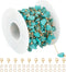 KYUNHOO 16.4 Feet/5M Gold Plated Chains for Jewelry Making Turquoise Blue Natural Stone Chain Spool Brass Necklace Chains Bulk for Necklace Bracel...
