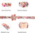 Elegant little tail Dog Collar with Flower, Floral Print Pet Collar Flower Dog Collar Summer Cute Dog Collar Adjustable Dog Collar for X-Large Dog...