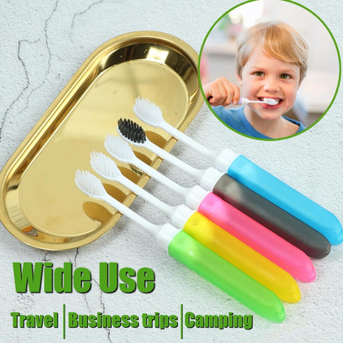 WSSROGY 10 Pack Travel Toothbrush Bulk Folding Toothbrush with Toothbrush Box Potable Travel Toothbrush for Travel Camping Home...