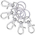 Metal Swivel Lanyard Snap Hooks and Split Key Rings Chain Hook Keychain, 100 Pieces...