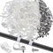 Hicarer 100 Pack R-type Clip Cable Fastener Wire Clamp Nylon Screw Mounting Electrical Grip Wire Clips with 100 Pack Screws for Wire Management (1...