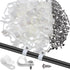 Hicarer 100 Pack R-type Clip Cable Fastener Wire Clamp Nylon Screw Mounting Electrical Grip Wire Clips with 100 Pack Screws for Wire Management (1...