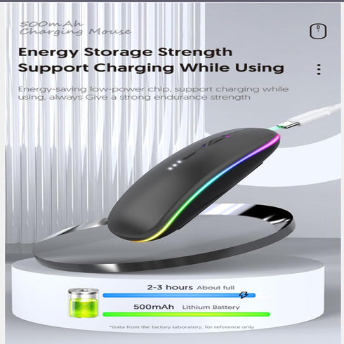 Wireless Bluetooth Mouse,LED Dual Mode Rechargeable Silent Slim Laptop Mouse,Portable(BT5.2+USB Receiver) Dual Mode Computer Mice,for Laptop,Deskt...