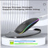 Wireless Bluetooth Mouse,LED Dual Mode Rechargeable Silent Slim Laptop Mouse,Portable(BT5.2+USB Receiver) Dual Mode Computer Mice,for Laptop,Deskt...
