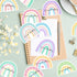 48 Pieces Boho Rainbow Style Sticky Notes Self-Adhesive Colorful Boho Rainbow Design Note Pads Rainbow Sticky Memo Notes for Reminder Stationery S...