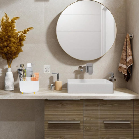 360 Rotating Makeup Organizer Desktop Lazy Susan Cosmetic Desk Storage Container Makeup Brush Holder for Eyeshadow Brush Lipstick Holder Pen Holde...