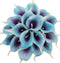 Duovlo 20pcs Calla Lily Bridal Wedding Bouquet Lataex Real Touch Artificial Flower Home Party Decor (Purple in Blue)...
