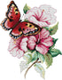 Awesocrafts Cross Stitch Kit, Butterfly Love Flower, Easy Patterns Cross Stitching Embroidery Supplies, Christmas, Stamped or Counted...