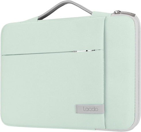 Lacdo Green Waterproof 360° Protective Laptop Sleeve Case for 14 Inch HP, Lenovo, Dell, ASUS, Acer Chromebook, Business Working Adults...