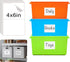 160 Pcs Removable Labels for Storage Bins - 6 X 4 inch, Tear Resistant & No Residue, Matte White Blank Box Labels for Home, School & Business Orga...