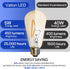 ?????????? ???????? ?????????????? ???????????? ?????????? ???????? ST19 LED Filament Bulb 5W with Amber Glass, 90+ High CRI, Dimmable 2200K, E26 ...
