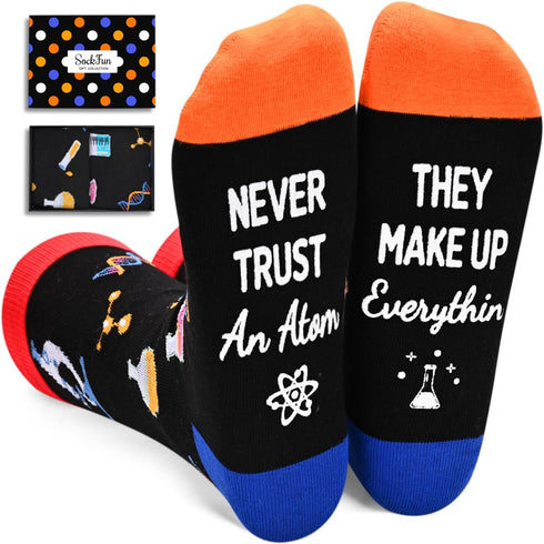 sockfun Science Socks for Men Women Science Gifts for Teens Chemistry Socks Chemistry Gifts, Scientist Teacher Gifts Science Stocking Stuffers...