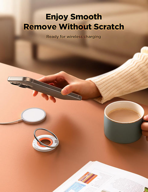 JOYROOM for Magsafe Phone Grip Holder Kickstand Magnetic Phone Ring Holder Stand for Magsafe Phone Ring Camera Snap for iPhone 15 14 13 12/Pro/Max...